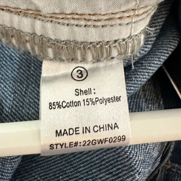 NWT Fashion Nova Stars Aligned Cargo Utility Jeans/Medium Blue Wash - Picture 12 of 13